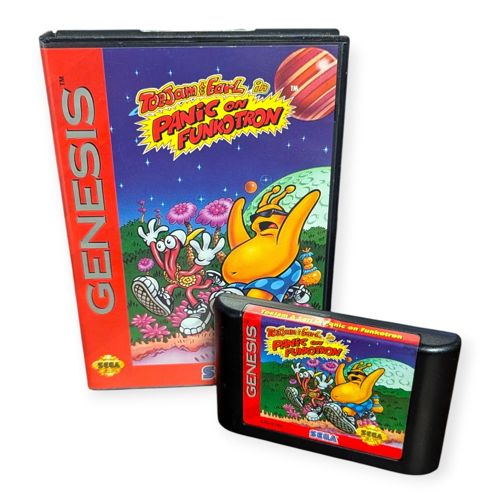 ToeJam & Earl in Panic on Funkotron Sega Genesis Game‎ with Case 1993 NTSC-U/C
